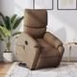 vidaXL Fauteuil inclinable de massage électrique Marron Tissu