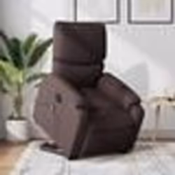 vidaXL Fauteuil inclinable de massage électrique Marron foncé Tissu