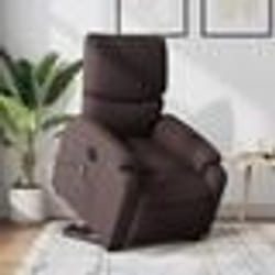 vidaXL Fauteuil inclinable de massage électrique Marron foncé Tissu