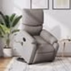 vidaXL Fauteuil inclinable de massage électrique Taupe Tissu