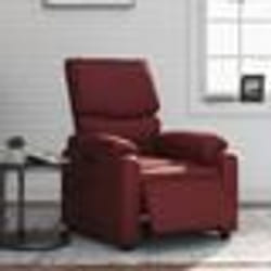 vidaXL Fauteuil inclinable électrique Rouge bordeaux Similicuir