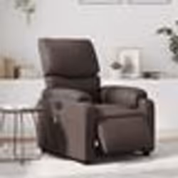 vidaXL Fauteuil de massage inclinable électrique marron similicuir