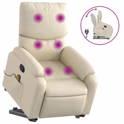 VidaXL 3204894, Simili-cuir, Crème, mousse, 110 kg, 750 mm, 990 mm