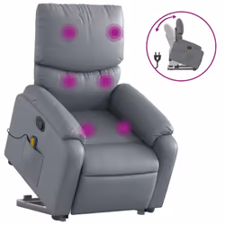 VidaXL 3204896, Simili-cuir, Gris, mousse, 110 kg, 750 mm, 990 mm