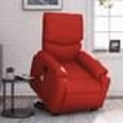 vidaXL Fauteuil inclinable de massage Rouge Similicuir