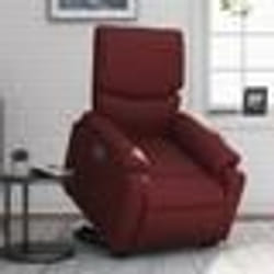 vidaXL Fauteuil inclinable électrique rouge bordeaux similicuir