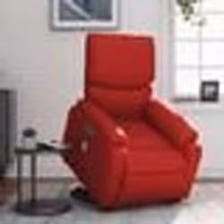 vidaXL Fauteuil inclinable de massage électrique rouge similicuir