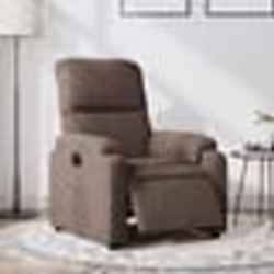 vidaXL Fauteuil inclinable électrique marron tissu microfibre