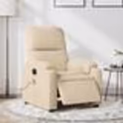 vidaXL Fauteuil inclinable de massage électrique crème