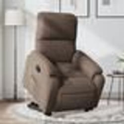 vidaXL Fauteuil inclinable marron tissu microfibre