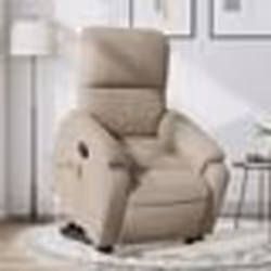 vidaXL Fauteuil inclinable de massage taupe tissu microfibre
