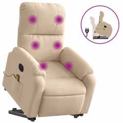 VidaXL 3204940, Microfibre, Crème, mousse, 110 kg, 50 cm, 57 cm