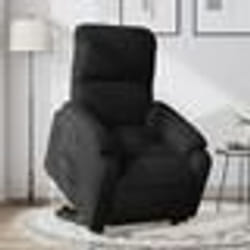 vidaXL Fauteuil inclinable électrique noir tissu microfibre