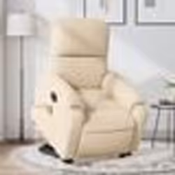 vidaXL Fauteuil inclinable de massage électrique crème