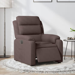 vidaXL Fauteuil inclinable électrique Marron foncé Tissu