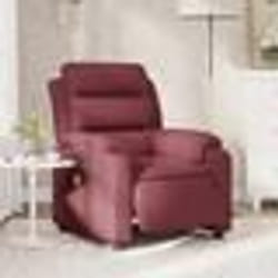 vidaXL Fauteuil de massage inclinable électrique Rouge bordeaux Tissu