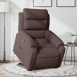 vidaXL Fauteuil inclinable électrique marron foncé tissu