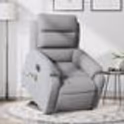 vidaXL Fauteuil inclinable de massage électrique Gris clair Tissu