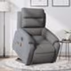 vidaXL Fauteuil inclinable de massage électrique Gris foncé Tissu