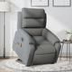 vidaXL Fauteuil inclinable de massage électrique Gris foncé Tissu