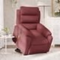 vidaXL Fauteuil inclinable de massage électrique Rouge bordeaux Tissu