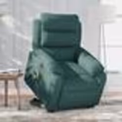 vidaXL Fauteuil inclinable de massage électrique Vert foncé Tissu