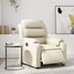 vidaXL Fauteuil inclinable électrique Crème Similicuir