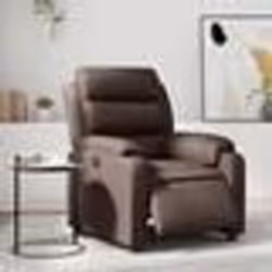 vidaXL Fauteuil inclinable électrique Marron Similicuir