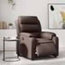 vidaXL Fauteuil inclinable électrique Marron Similicuir