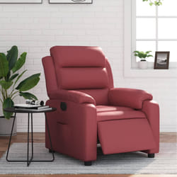 vidaXL Fauteuil inclinable électrique Rouge bordeaux Similicuir