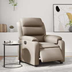 VIDAXL Fauteuil inclinable électrique - Cappuccino Similicuir