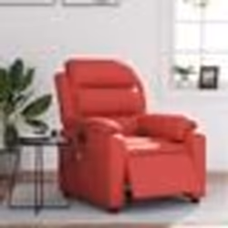 vidaXL Fauteuil de massage inclinable électrique rouge similicuir