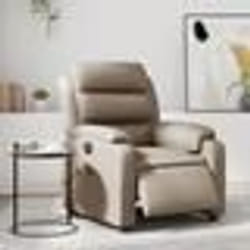 vidaXL Fauteuil de massage inclinable électrique cappuccino similicuir