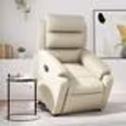 vidaXL Fauteuil inclinable Crème Similicuir