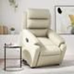 vidaXL Fauteuil inclinable Crème Similicuir