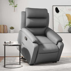vidaXL Fauteuil inclinable Gris Similicuir