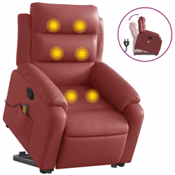 VidaXL 3205053, Simili-cuir, Rouge, mousse, 110 kg, 750 mm, 925 mm