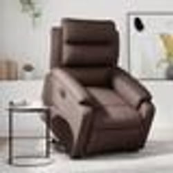 vidaXL Fauteuil inclinable électrique marron similicuir