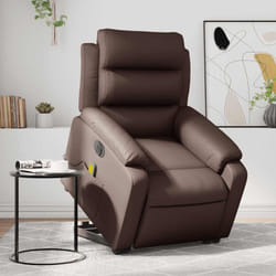 Vidaxl - Fauteuil inclinable de massage électrique marron similicuir