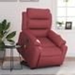 vidaXL Fauteuil inclinable de massage électrique rouge bordeaux
