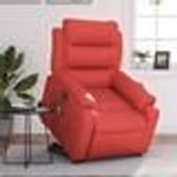 vidaXL Fauteuil inclinable de massage électrique rouge similicuir
