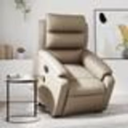 vidaXL Fauteuil inclinable de massage électrique cappuccino similicuir