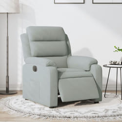 Vidaxl - Fauteuil inclinable électrique gris clair velours