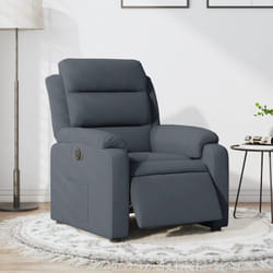 Vidaxl - Fauteuil inclinable électrique Gris foncé Velours