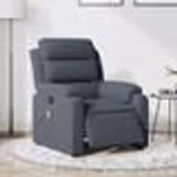 vidaXL Fauteuil inclinable de massage électrique gris foncé velours