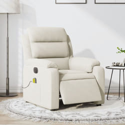 Vidaxl - Fauteuil inclinable de massage électrique crème velours