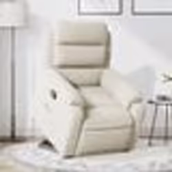 vidaXL Fauteuil inclinable Crème Velours
