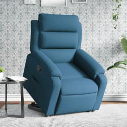 vidaXL Fauteuil inclinable - Bleu velours