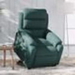 vidaXL Fauteuil inclinable électrique vert foncé velours
