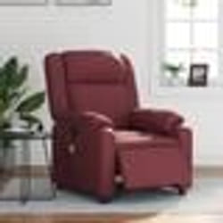vidaXL Fauteuil de massage inclinable électrique rouge bordeaux